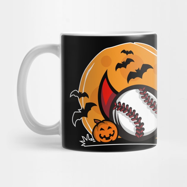 Funny Vampire Dracula Baseball Halloween Gift For Baseball Lovers by BadDesignCo